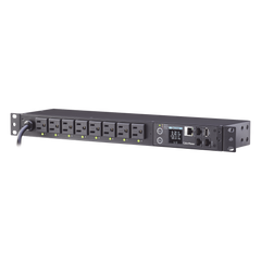 PDU Switchable por Toma, Para Distribución de Energía, Entrada 120 Vca NEMA 5-15P, Con 8 Salidas NEMA 5-15R, Horizontal 19in, 1UR
