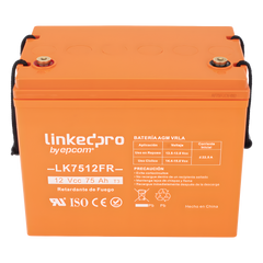 Batería de respaldo 12 V | 75 Ah | AGM | Certificada UL94-V0 Retardante a la Flama | Especial para Seguridad Electrónica | UPS | Sistemas de Emergencia | Vida útil 5 años | Terminales T3