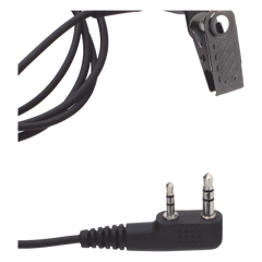 Micrófono - audífono de tubo acústico transparente de grado médico con conector de dos pines para KENWOOD Y TXPRO
