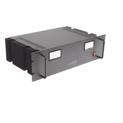 Fuente de poder 13.8Vcc, 35A, lineal regulada con circuito cargador de baterías, para instalación en rack