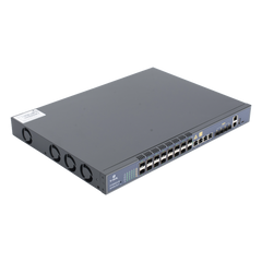 OLT de 16 puertos GPON con 8 puertos Uplink (4 puertos Gigabit Ethernet + 4 puertos SFP / puertos SFP+) hasta 2,048 ONUs