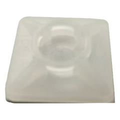 Base Autoadherible para Cinchos Práctica y Eficiente para la Organización y Fijación de Cables, Fabricada en Nylon Resistente y de Color Natural con una Medida de 19x19 mm, Paquete con 100 Piezas (4210-00001)