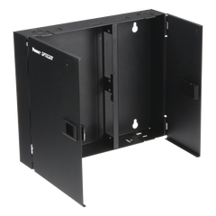 Caja de Conexión de Fibra Óptica, Para Montaje en Pared, Acepta 2 Placas FAP o FMP, Hasta 48 Fibras, Color Negro