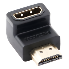 Adaptador HDMI de 90 Grados Macho a Hembra / Hacia Abajo / HDMI 2.0 4K@60Hz / Proporciona Flexibilidad Sin Doblar los Cables HDMI
