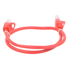 Cable de Parcheo UTP Cat5e - 0.5 Metros (1.64 Pies) - Rojo
