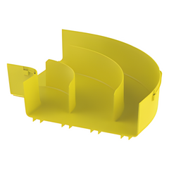 Ángulo Recto a 90º Horizontal, Para Canaletas FiberRunner™ 12X4, Color Amarillo