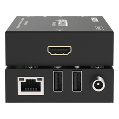 Extensor HDMI | Soporta KVM | Transmisión hasta 100 m | Cable CAT6 | 1080P@60Hz | Copia EDID automática | Sin compresión ni retraso | PoC