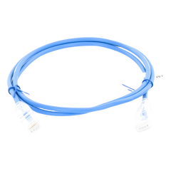 Cable de Parcheo Slim UTP Cat6A - 1 Metro (3.28 Pies) Azul, Diámetro Reducido (28 AWG)