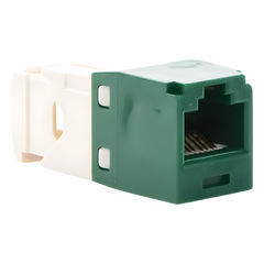 Conector Jack RJ45 Estilo TG, Mini-Com, Categoría 6, de 8 Posiciones y 8 Cables, Color Verde