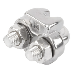 Nudo/ Perro/ Abrazadera Acero Forjado para Cable de 1/4", Acero Inoxidable.