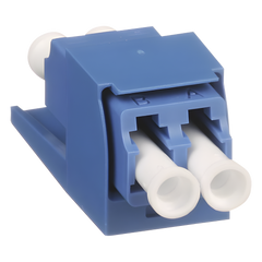 Módulo Acoplador LC Duplex, para Fibra Óptica Monomodo OS1/OS2, Tipo Mini-Com, Color Azul