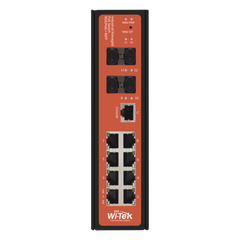 Switch Industrial Administrable / PoE Mixto 24/48V / 8 Puertos Gigabit + 4 SFP / Puertos 3-4 802.3 af/at/bt 60W / Protección 8kV / Riel DIN