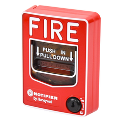Estación manual de alarma direccionable de doble acción, con leyenda en inglés, para paneles inteligentes NOTIFIER
