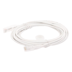 Cable de Parcheo Slim UTP Cat6A - 5 Metros (16.40 Pies) Blanco, Diámetro Reducido (28 AWG)