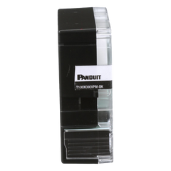 Casete de Etiquetas de Vinilo de Cinta Continua, Color Negro Sobre Blanco, Uso Interior/Exterior, 24 mm (0.94 Pulgadas) de Ancho x 7.6 Metros (24.93 Pies) de Largo