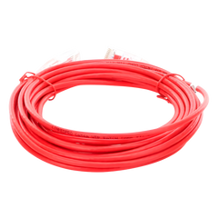 Cable de Parcheo Slim UTP Cat6A - 5 Metros (16.40 Pies) Rojo, Diámetro Reducido (28 AWG)