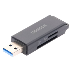 Lector de tarjetas SD portátil USB 3.0 de doble ranura / adaptador de tarjeta de memoria flash concentrador para TF SD Micro SD SDXC SDHC MMC RS-MMC Micro SDXC Micro SDHC UHS-I