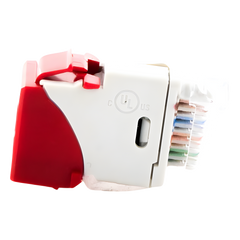 Jack Ultramax Cat6a, Utp, Tipo Keystone, Color Rojo, Punch Down