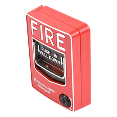 Estación manual de alarma contra incendio de doble acción, convencional, con cerradura de llave