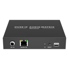 Extensor de Audio sobre IP | PCM 2.0 | 120 m | Matriz Flexible 1 a 1 / 1 a N / N a N | Interfaces Profesionales | Protección ESD | Solo Receptor