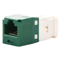 Conector Jack RJ45 Estilo TG, Mini-Com, Categoría 6, de 8 Posiciones y 8 Cables, Color Verde