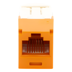 Conector Jack RJ45 Estilo TG, Mini-Com, Categoría 6, de 8 Posiciones y 8 Cables, Color Naranja