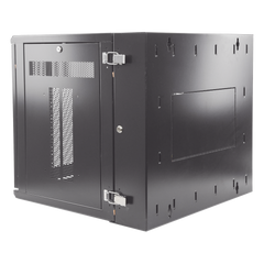 Gabinete PanZone de Montaje en Pared, de 19in, Puerta Ventilada, 12 UR, 635mm de Profundidad, Color Negro