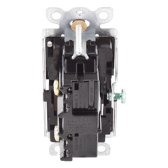 Apagador de pared Claro unipolar tipo paleta, 15 A, 120/277 V, para cargas generales de iluminación y motores, color blanco brillante