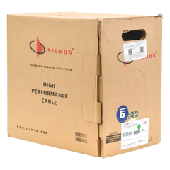 Bobina de Cable UTP Cat6, 23 AWG de 4 Pares, Alto Desempeño, PVC (CMR), 305 Metros (1000 Pies) Reelex (Color: Azul)
