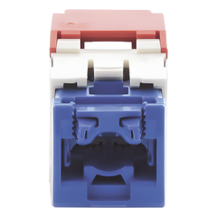 Conector Jack RJ45 Estilo TG, Mini-Com, Categoría 6A, de 8 Posiciones y 8 Cables, Color Rojo
