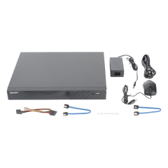 DVR 32 Canales TurboHD + 8 Canales IP / 5 Megapixel Lite - 3K Lite / Acusense (Evita Falsas Alarmas) / Audio Bidireccional / 2 Bahías de Disco Duro / H.265+ / Salida de Video en Full HD