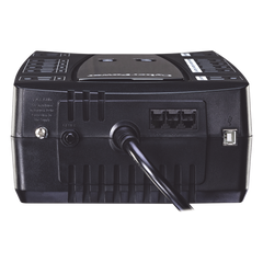 UPS de 750 VA/450 W, Topología Línea Interactiva, Entrada 120 Vca NEMA 5-15P, Tipo Gabinete Compacto, Con 12 Tomas NEMA 5-15R