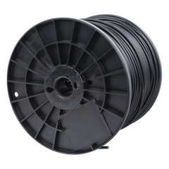Bobina de 305 Metros (1000 Pies) Cat5e con Gel para Exterior, Color Negro, para Aplicaciones en Sistemas de Redes de Datos y Cableado Estructurado. Uso Intemperie.