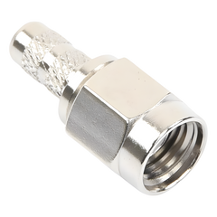 Conector SMA Macho de anillo plegable para cable RG-58/U, Niquel / Oro / Teflón.