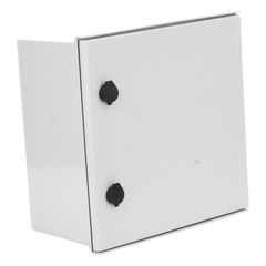 Gabinete de Poliéster IP65 Uso en Intemperie (400 x 400 x 200 mm) con Placa Trasera Interior de Plástico (Incluye Chapa y Llave).