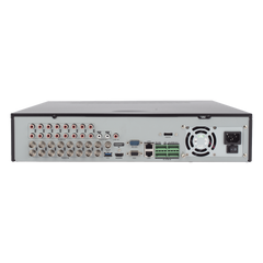 DVR 16 Canales TurboHD + 8 Canales IP / 3K / 5 Megapixel / 8 Bahías de Disco Duro / 16 Entradas de Audio Fisicas (Microfono por Separado) / Audio por coaxitron / Acusense / 16 Entradas de Alarma / POS / H.265+