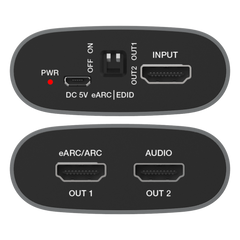 Extractor eARC HDMI | 18 Gbps | Audio Digital | Compatibilidad 4K HDR | Diseño Compacto