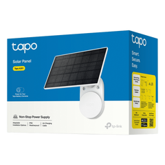 Panel Solar / 2.5 W Máximo / 5.2 V Voltaje / IP65 / Cable 4 m (13.1 ft) / Compatible Cámaras Tapo / Tipo-C + Micro USB / Montaje Ajustable