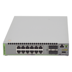 Switch Capa 3 Stackeable 10 Gigabit , 12 puertos 100/1000/10G Base-T (RJ-45) y 4 puertos SFP/SFP+ 10G