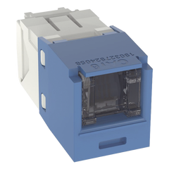 Conector Jack RJ45 Estilo TG con Ventana, Mini-Com, Categoría 6, de 8 Posiciones y 8 Cables, Color Azul