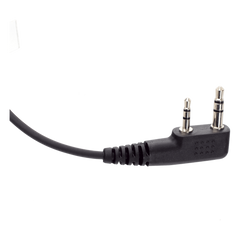 Micrófono - audífono de gancho ajustable al oído con conector de dos pines para KENWOOD Y TXPRO