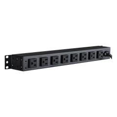 PDU Básico Para Distribución de Energía, Con 8 Tomas NEMA 5-15R Traseras y 2 Tomas 5-15R Frontales, 1UR, 15 Amp, 120 Vca