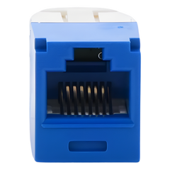 Conector Jack RJ45 Estilo TG, Mini-Com, Categoría 6, de 8 Posiciones y 8 Cables, Color Azul