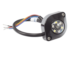 Estrobo Oculto de 6 LED, Ambar, Lente Transparente, Bisel Negro