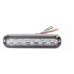 Luz Auxiliar Flexible de 12 LED, Rojo/Blanco, Lente Transparente