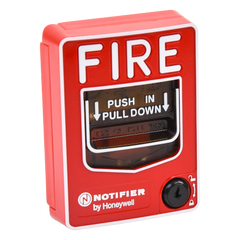 Estación manual de alarma direccionable de doble acción, con leyenda en inglés, para paneles inteligentes NOTIFIER