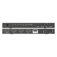 Switch HDMI 4x1 | 8K@60Hz 4:2:0 | 48 Gbps | ARC/eARC | Extracción de Audio | Gestión EDID | Control CEC