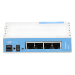 (hAP Lite) 4 Puertos Fast Ethernet y Wi-Fi 2.4 GHz 802.11 b/g/n