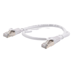 Patch Cord Cat6A 10G Blindado 0.5 Metros (1.64 Pies) Blanco