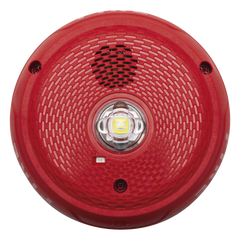 Sirena con Lámpara LED Estroboscópica / Montaje en Techo / Nivel de Candelas Seleccionable / Color Rojo / Nuevo Diseño Moderno y Elegante / Menor Consumo de Corriente / Uso exterior